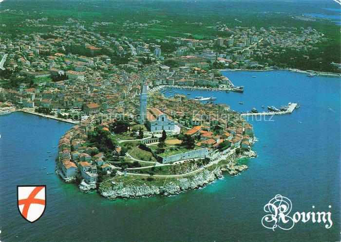 Rovinj Rovigno Istrien Croatia Fliegeraufnahme