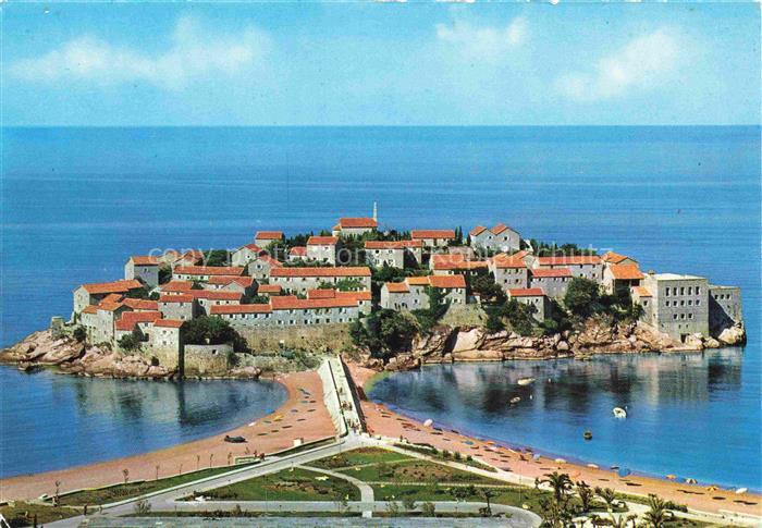 Sveti Stefan Montenegro Fliegeraufnahme