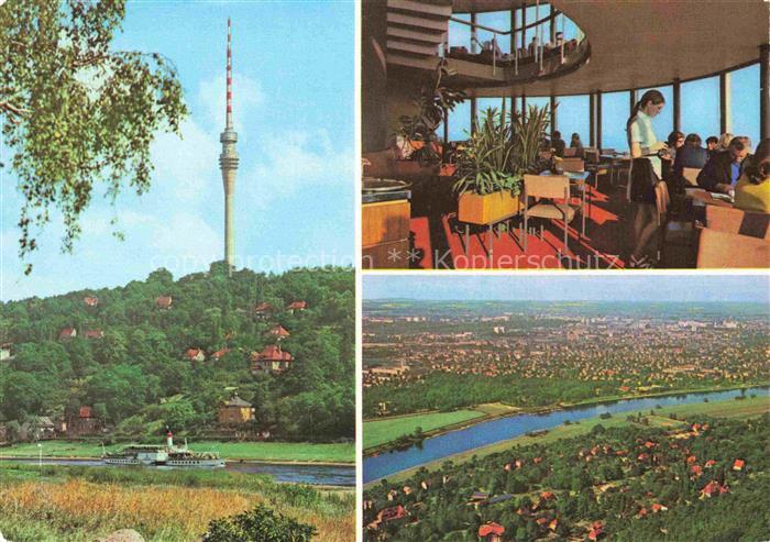 DRESDEN Elbe Fernsehturm Restaurant Panorama