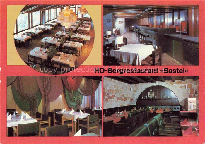 Bastei Sebnitz Saechsische Schweiz Sachsen HO Bergrestaurant Bastei Elbebalkon G