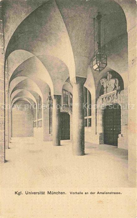 MueNCHEN  Bayern Kgl Universitaet Vorhalle an der Amalienstrasse