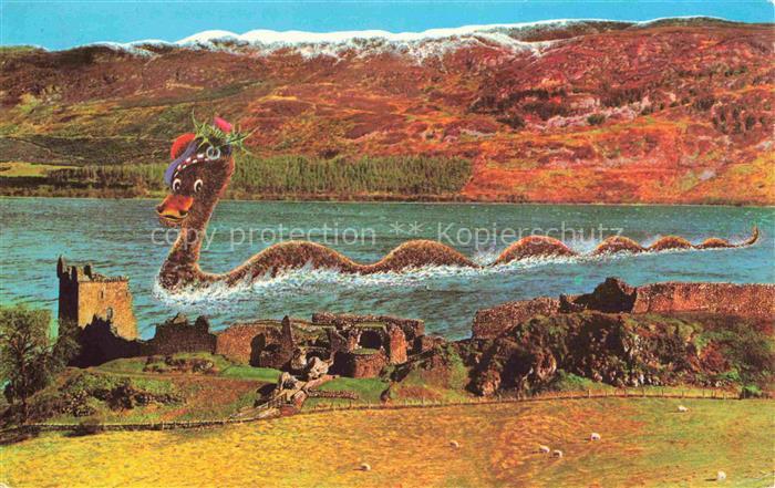 Loch Ness Inverness Scottland UK Loch Ness Monster at Castle Urquart