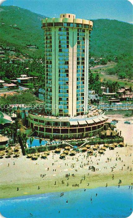 Acapulco Guerrero Mexico Air view of the Holiday Inn Hotel