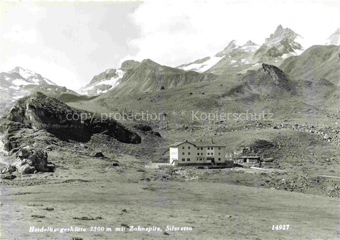 Heidelbergerhuette 2265m Silvretta Tirol AT Zahnspitz Silvretta