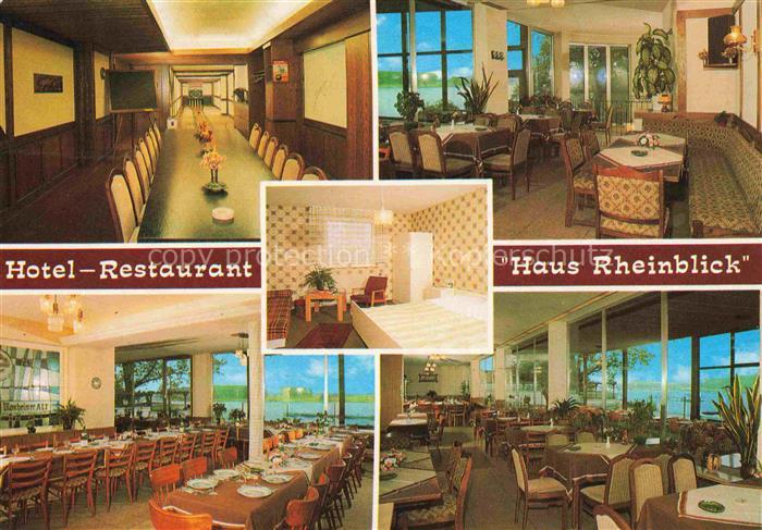 Monheim Rhein Hotel Restaurant Haus Rheinblick Speisesaal Gastraeume Kegelbahn
