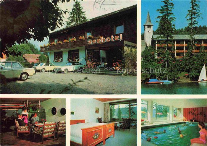 TITISEE Schwarzwald BW Seehotel Wiesler am Kurpark Gastraum Zimmer Hallenbad