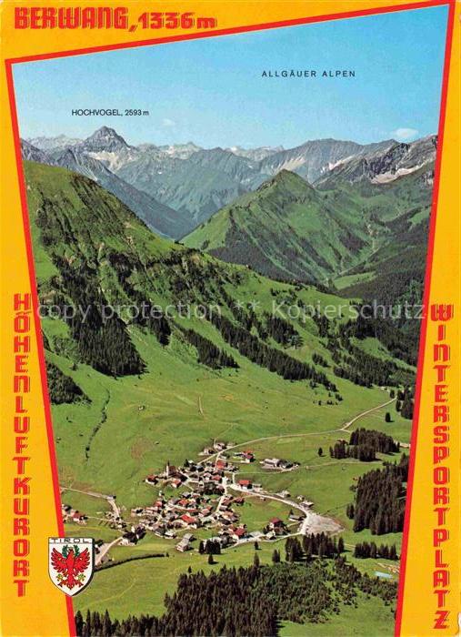 Berwang Tirol AT Fliegeraufnahme mit Hochvogel und Allgaeuer Alpen