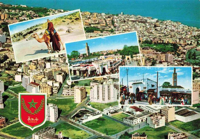 TANGER Tangier Tangiers Maroc Fliegeraufnahme Kamelreiter Panorama Teilansichten