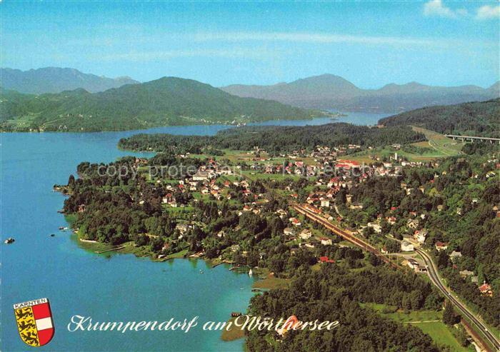 Krumpendorf Woerthersee Kaernten AT Fliegeraufnahme
