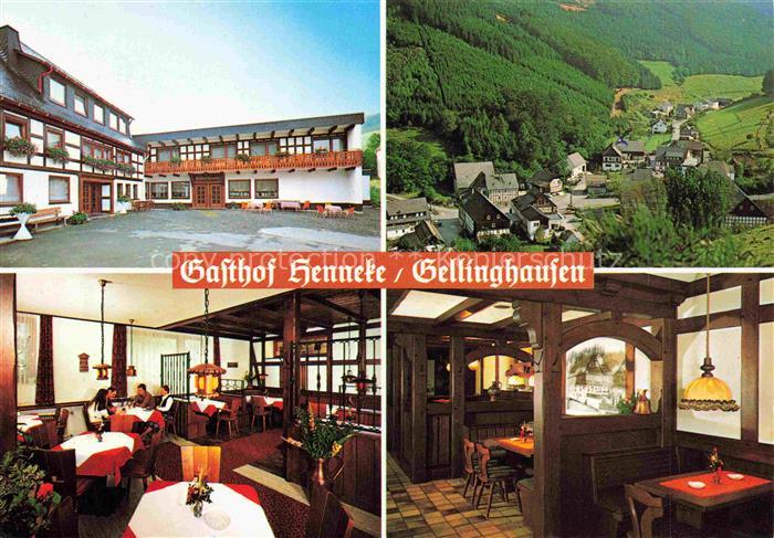 Gellinghausen Gasthof Henneke Restaurant Gastraeume Panorama