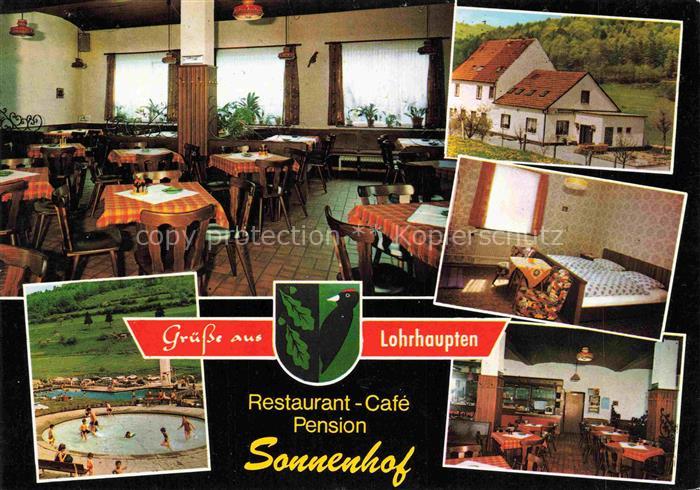 Lohrhaupten Floersbachtal Hessen Restaurant Cafe Sonnenhof Gastraeume Zimmer Poo
