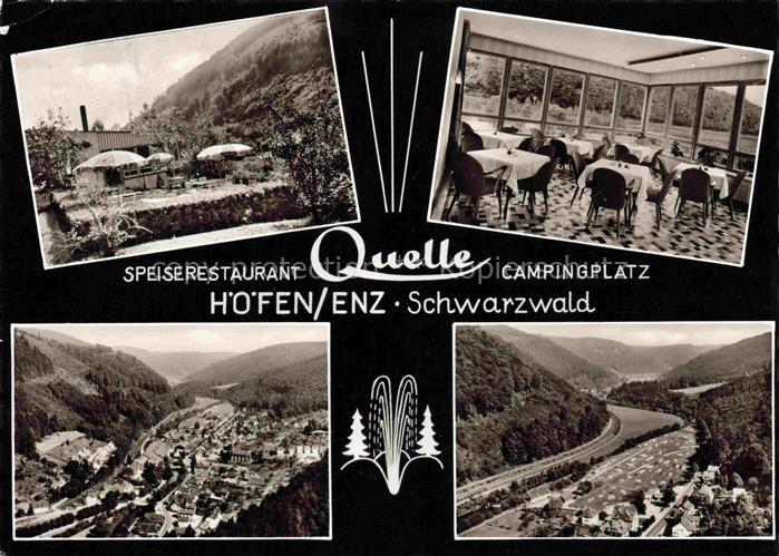 Hoefen  Enz Restaurant Quelle Campingplatz Gaststube Fliegeraufnahmen