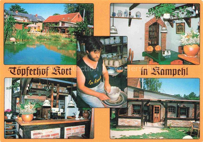 Kampehl Neustadt Dosse Brandenburg Toepferhof Kort mit Speisegaststaette und Caf