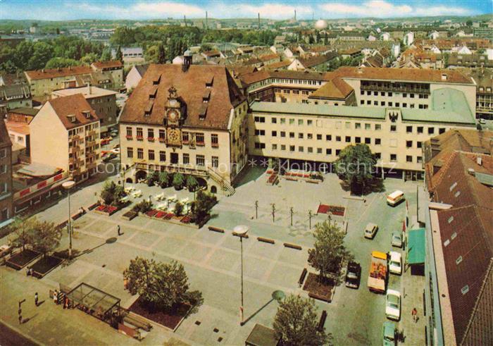 HEILBRONN Neckar Rathaus und Marktplatz Fliegeraufnahme