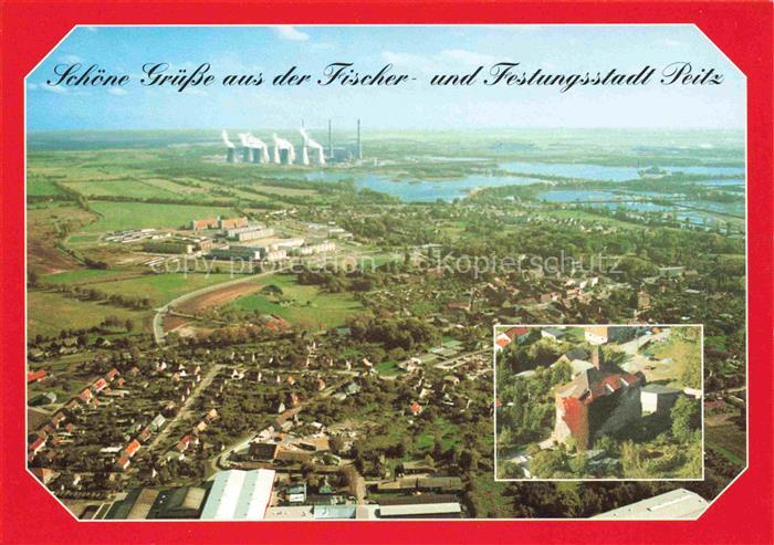 Peitz Spree-Neisse Brandenburg Fliegeraufnahme mit Festung Peitz