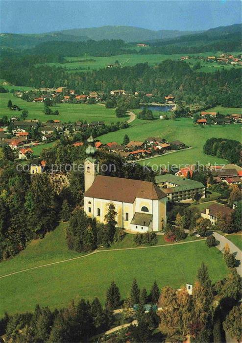 Ruhpolding Bayern Pfarrkirche St Georg Fliegeraufnahme