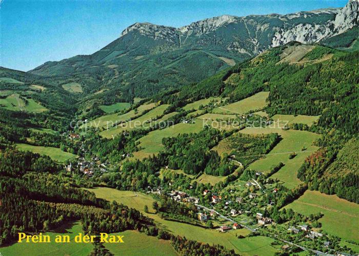 Prein Rax Niederoesterreich AT Fliegeraufnahme mit Preiner Gschaid und Rax Heuku