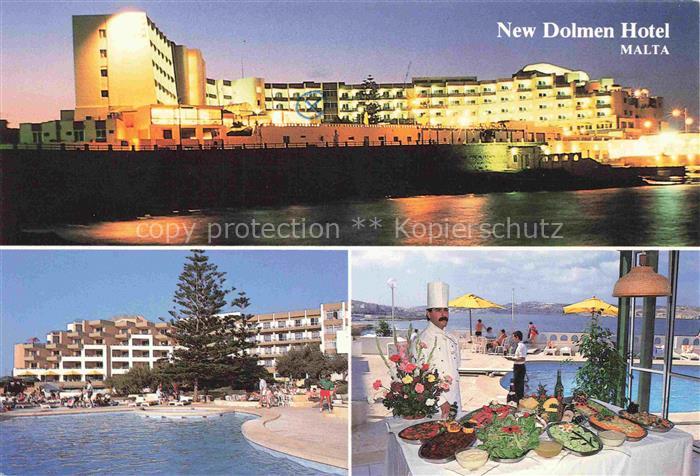 MALTA  Insel New Dolmen Hotel Pool Bueffet