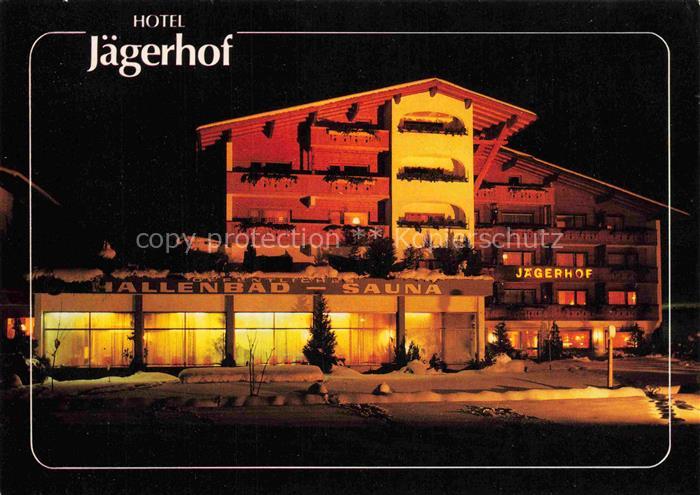 Zams Oberinntal Tirol AT Hotel Jaegerhof bei Nacht