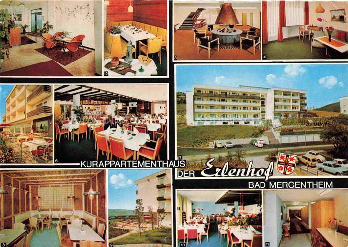 BAD MERGENTHEIM BW Kurappartementhaus Der Erlenhof Gastraeume Teilansichten