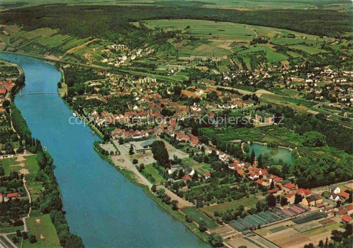 Veitshoechheim Wuerzburg Bayern Fliegeraufnahme Mainpartie