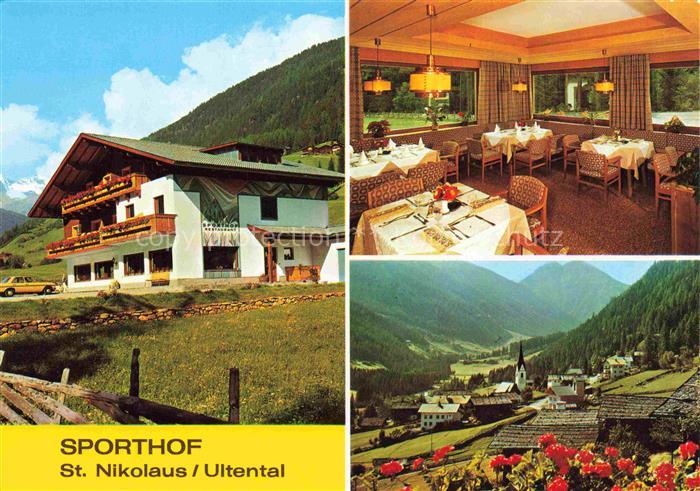St Nikolaus Ultental Suedtirol IT Sporthof Hotel Pension Gastraum Panorama