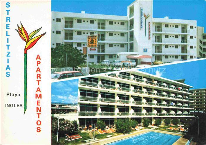 Playa del Ingles Gran Canaria ES Apartamentos Strelitzias Freibad