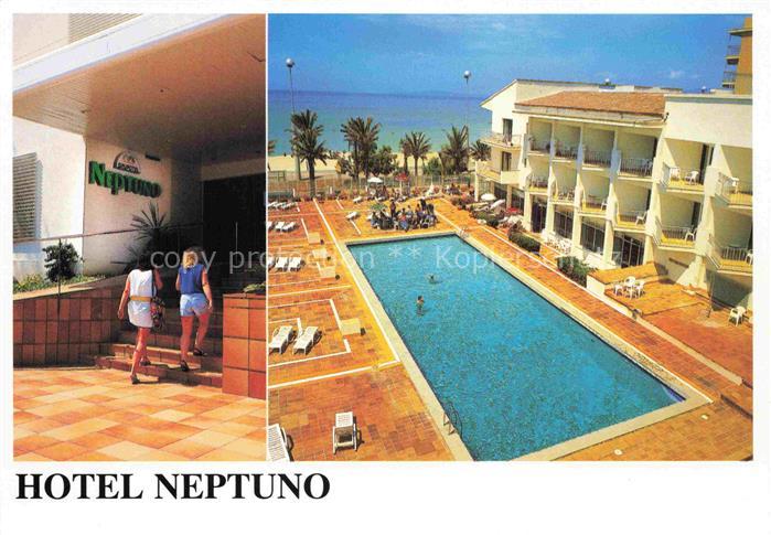 Playa de Palma Mallorca Hotel Neptuno Eingang Schwimmbad