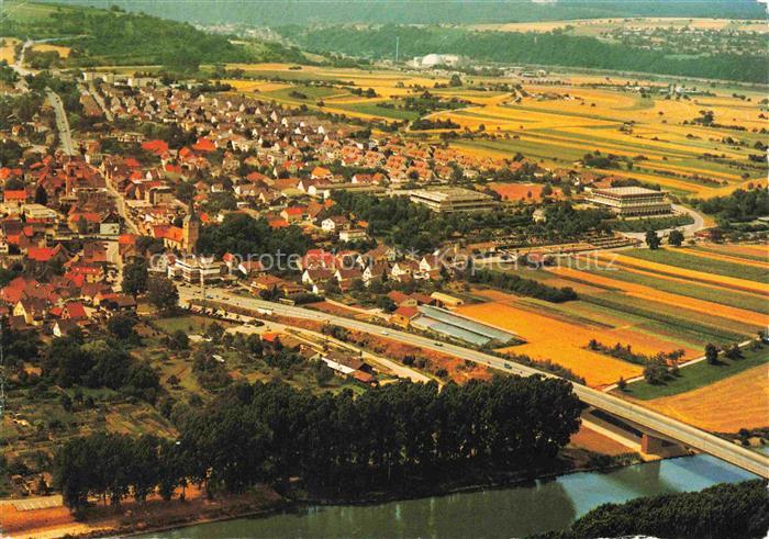 Obrigheim Baden Fliegeraufnahme Neckarpartie