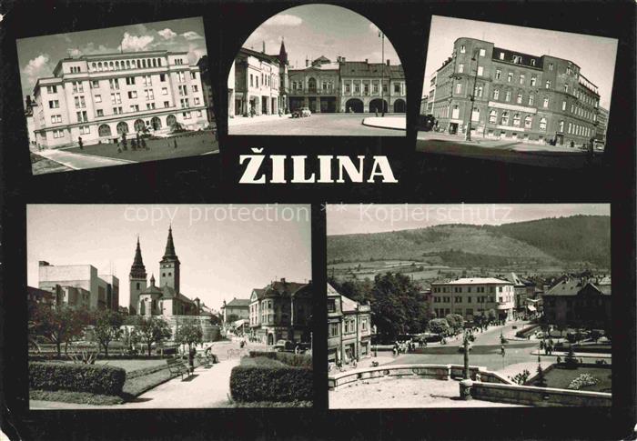 ZILINA Zsolna Zilina Sillein Silein SK Kirche Zentrum Einkaufshaeuser