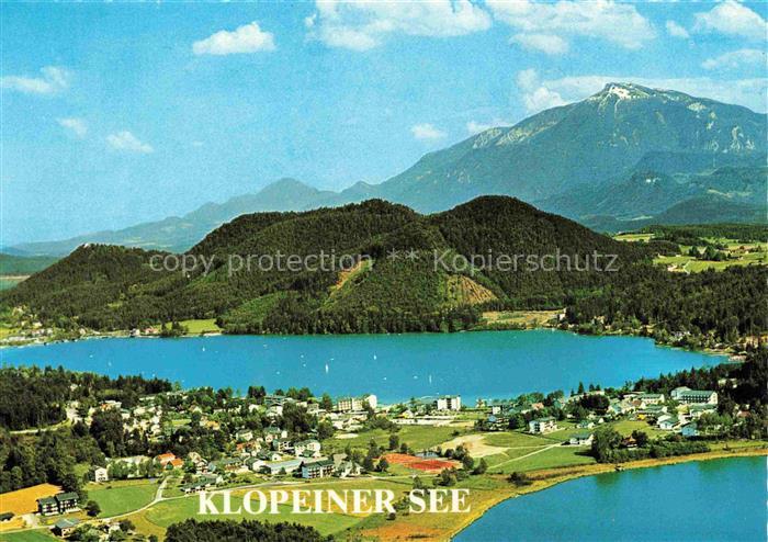 Klopeinersee Sankt Kanzian Kaernten AT Petzen Panorama