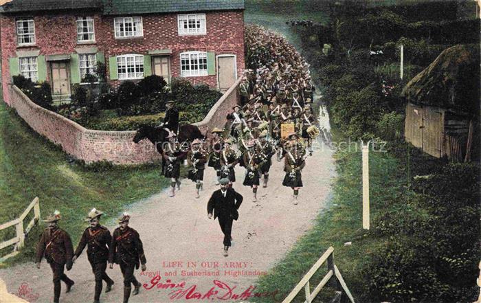 Argyll  Scotland UK and Sutherland Highlanders Lift in our Army