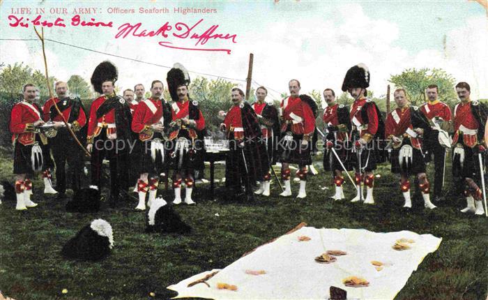 Argyll  Scotland UK Officers Seaforth Highlanders Life in our Army