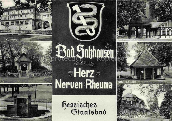 Bad Salzhausen Nidda Hess Staatsbad Kurhaus Heilbrunnen Konzerthalle Lithiumquel
