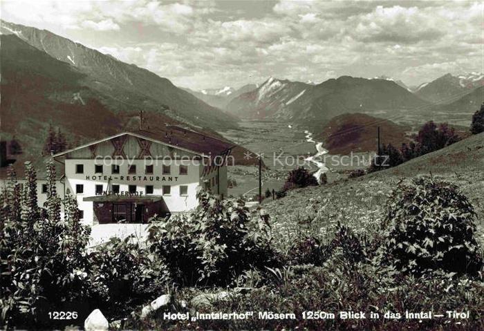 Moesern Telfs Tirol AT Hotel Inntalerhof mit Inntalblick