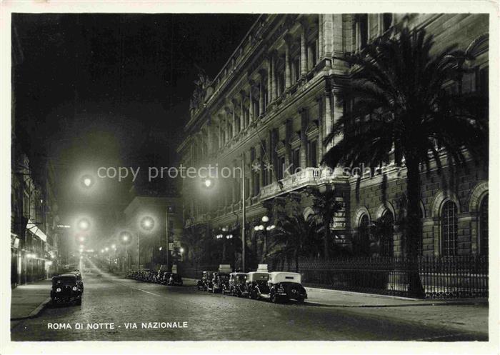 ROMA  Rom Lazio IT Roma di notte Via Nazionale