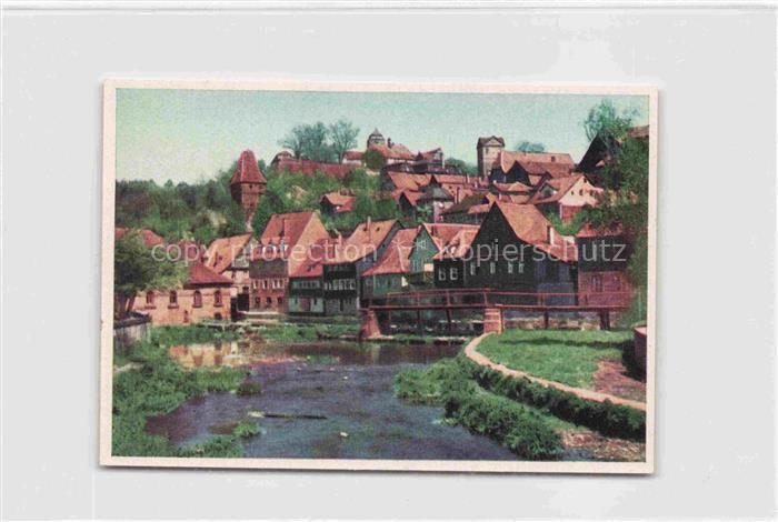 KRONACH  Oberfranken Bayern Stadtaufbau Sammelbild 7x10 cm