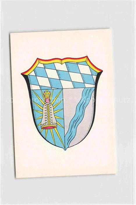 Bogen Donau Niederbayern Wappen des Landkreises Bogen Sammelbild 7x10 cm
