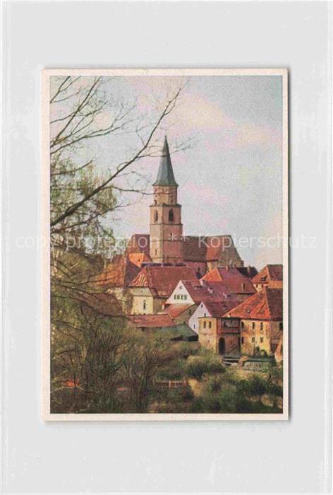 Nabburg Schwandorf Bayern Kirchturm Stadtmauern und Tortuerme Sammelbild 7x10 cm
