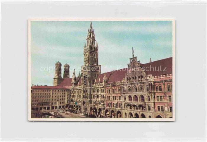 MueNCHEN  Bayern Marienplatz und Rathaus Sammelbild 7x10 cm