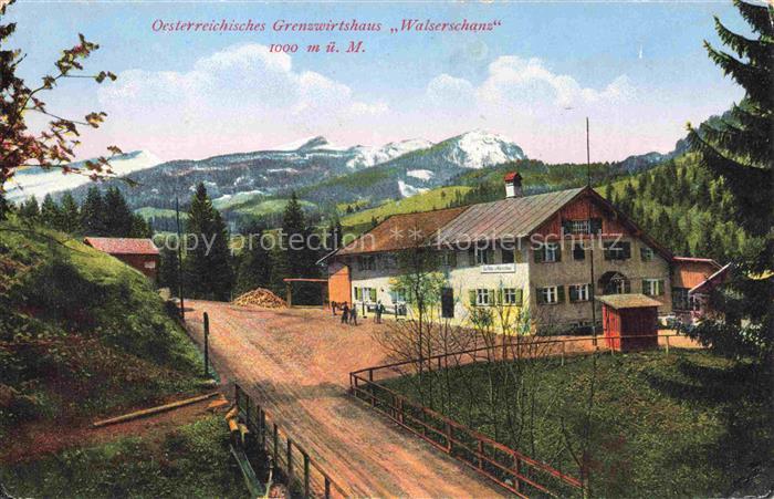 WALSERSCHANZ Walserschanze Kleinwalsertal AT Oesterreichisches Grenzwirtshaus Wa
