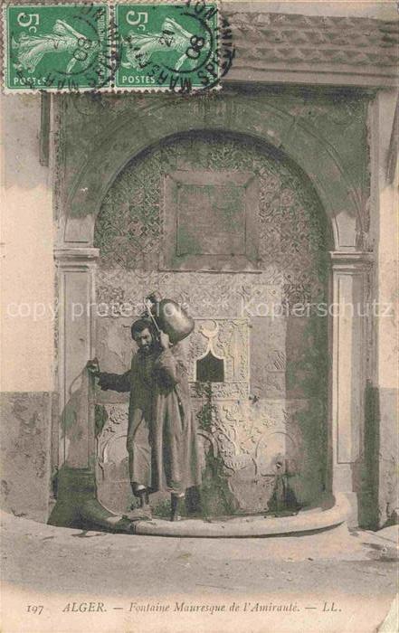 ALGER Algerie Fontaine Mauresque de l'Amiraute