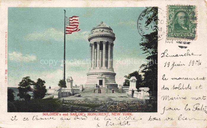 NEW YORK City USA Soldiers and Sailors Monument