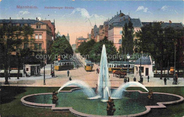 MANNHEIM BW Heidelberger Strasse Brunnen