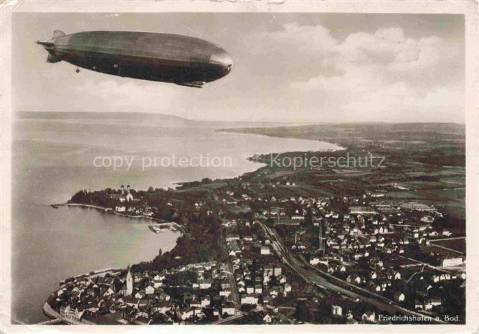 FRIEDRICHSHAFEN Bodensee Fliegeraufnahme Zeppelin
