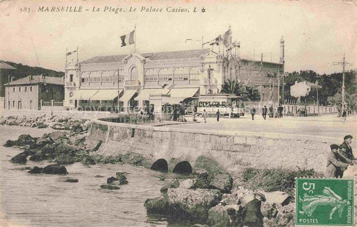 STRAssENBAHN Tramway-- Marseille La Plage  Place Csino
