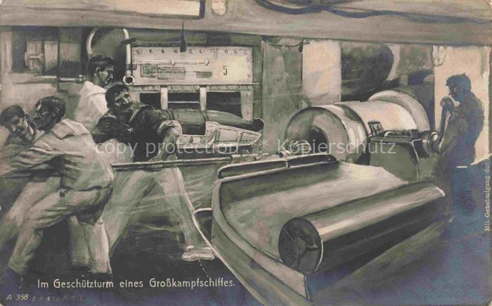 Marine  Warships Geschuetzturm Grosskampfschiff