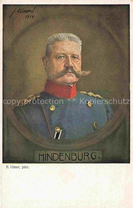 Militaria Generaele Stab Deutschland Hindenburg M. Ulmer