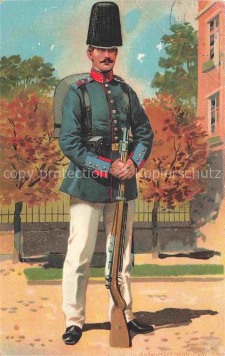 HOFFMANN Anton Militaria Kuenstlerkarte Soldat Gewehr