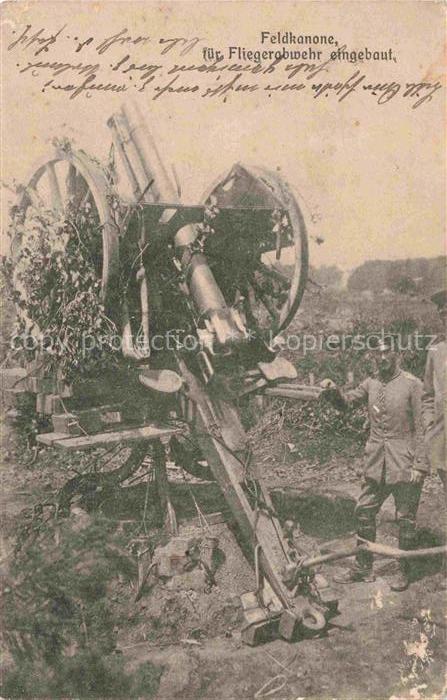 Militaria Geschuetze Feldkannone Fliegerabwehr